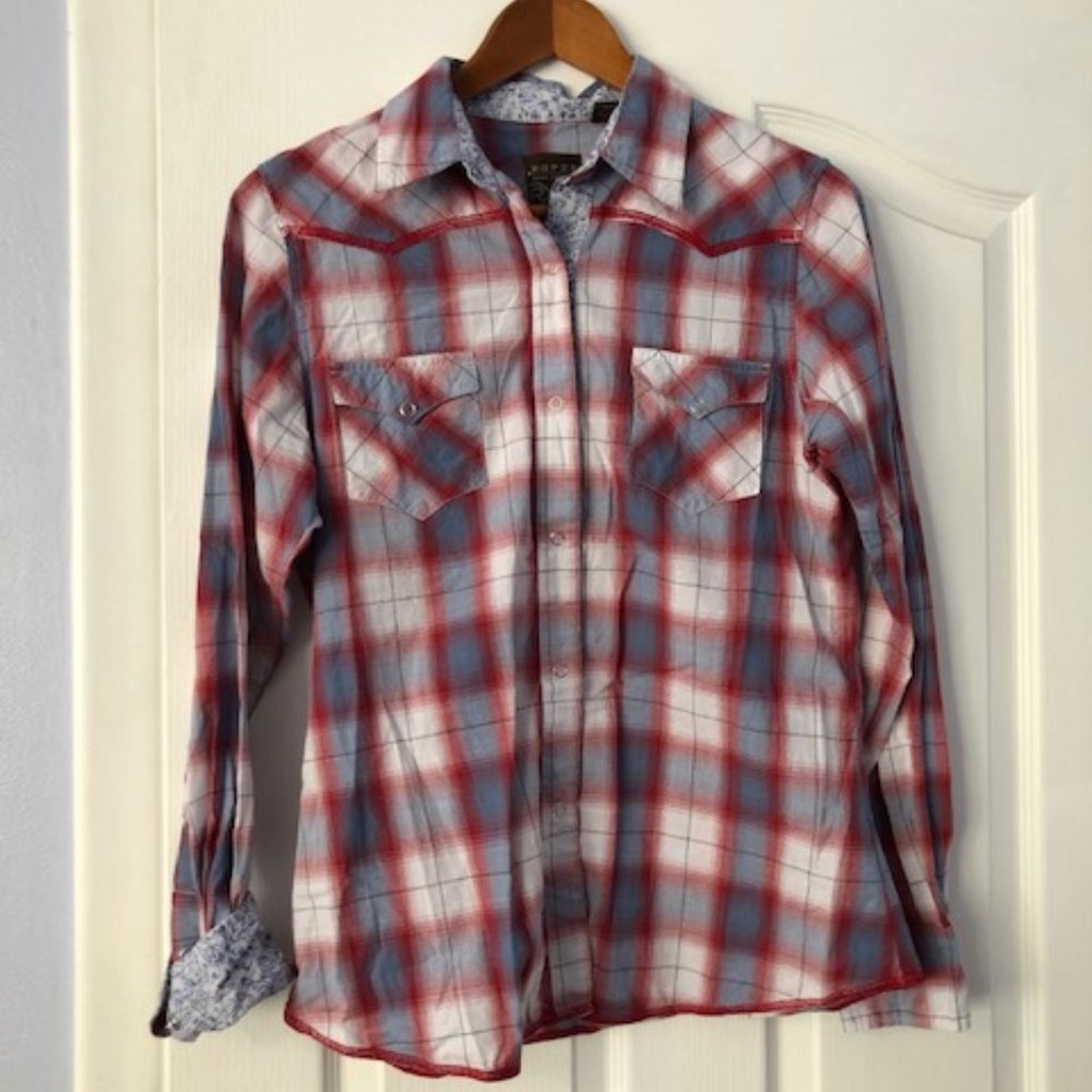 Roper Blue/Red Plaid Shirt